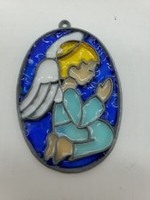 Vintage Stained Glass Angel Country Rustic Farmhouse B113