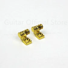 NEW 2 x ELECTRIC GUITAR GOLD ROLLER STRING TREE RETAINERS MOUNTING GUIDES