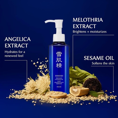 Kose Sekkisei Treatment Cleansing Oil All in One Makeup Remover 10.1 fl oz/300mL - Picture 5 of 7