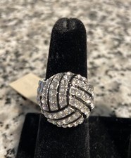 Stunning Rhinestone Cocktail Stretch Ring