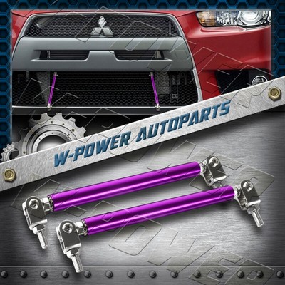Purple 100mm Adjustable Bumper Splitter Spoiler Lip Strut Support Rod Tie Bar