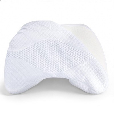 Side Sleeper Pillowcase, Shoulder System with 3 Arm Place Hole, Memory Foam P...