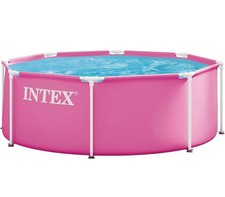 Intex 8FT X 30IN PINK Metal Frame Above Ground Swimming Pool Pump not Included