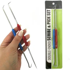 2 Pc Double Ended Scribe Pick Set Marking Measuring Tools Jumbo O Ring Hook Ki