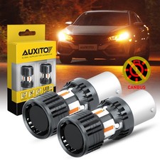 2X AUXITO BAU15S PY21W LED TURN SIGNAL INDICATOR BULB GLOBE AMBER NO HYPER FLASH