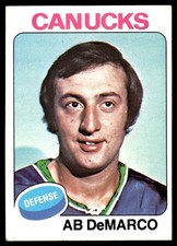1975-76 Topps AB DEMARCO JR. #78 Vancouver Canucks no creases