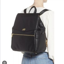 Freshly Picked Diaper Bag Backpack Vegan Leather Black Convertible Gold Hardware
