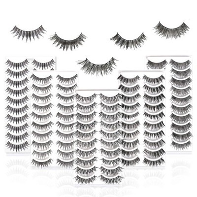 50 Pairs MUSELASH False Eyelashes 5 Styles Handmade Natural Glamorous Wispies