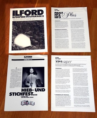 Dunkelkammerfund: legendäres Ilford Multigrade II Handbuch und  Filmdatenblätter