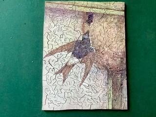VINTAGE WOODEN BRITISH EMPIRE LEPROSY (BELRA) PUZZLE “HOUSE MARTINS”. 152 PCS