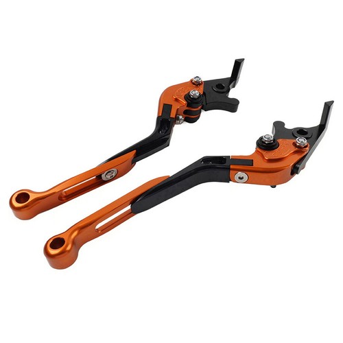 Orange CNC Klappbar Bremskupplungshebel Für Yamaha YZF R1 2004-2008 R6 05-16 R6S - Picture 10 of 11