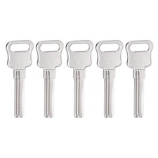 Key Blank, 35mm Length 2 Slot Brass New Uncut Replacement Accessories, 5 Pcs