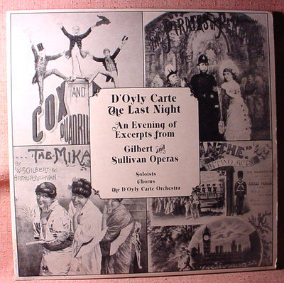 Gilbert & Sullivan Operas Mint/NM 3 Lp Set  D Oyly Carte The Last Night MHS 1984