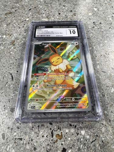 Pokemon TCG Cards Eevee SVP173 Black Star Promo Holo CGC 10 GEM MINT