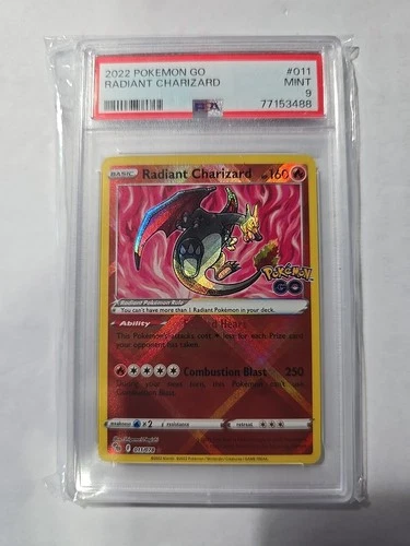 Pokémon 2022 GO Radiant Charizard PSA 9 Holo #011/078 English