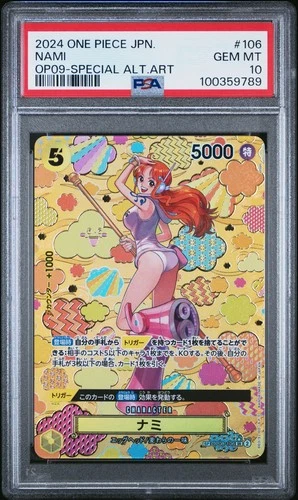 Special Alternate Art Nami One Piece 2024 OP09 Japanese SP OP08-106 SR PSA 10