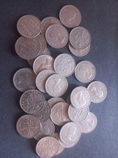 6 x  Christmas pudding traditional Sixpence gift coins, lucky charm