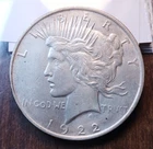 1922 Peace Dollar DDR VAM 3 cleaned EF