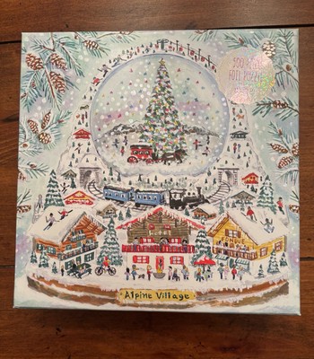 Galison Michael Storrings Puzzle Alpine Village Snow Globe