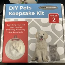 DIY Pets Keepsake Kit Baby Mushroom Brand New In Package Paw Print Ornament Kit