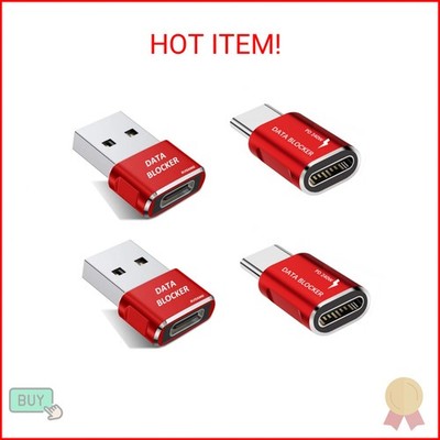 BUISAMG Data Blocker, USB A to C & USB C Data Blocker for iphone17 16 15 & Any M