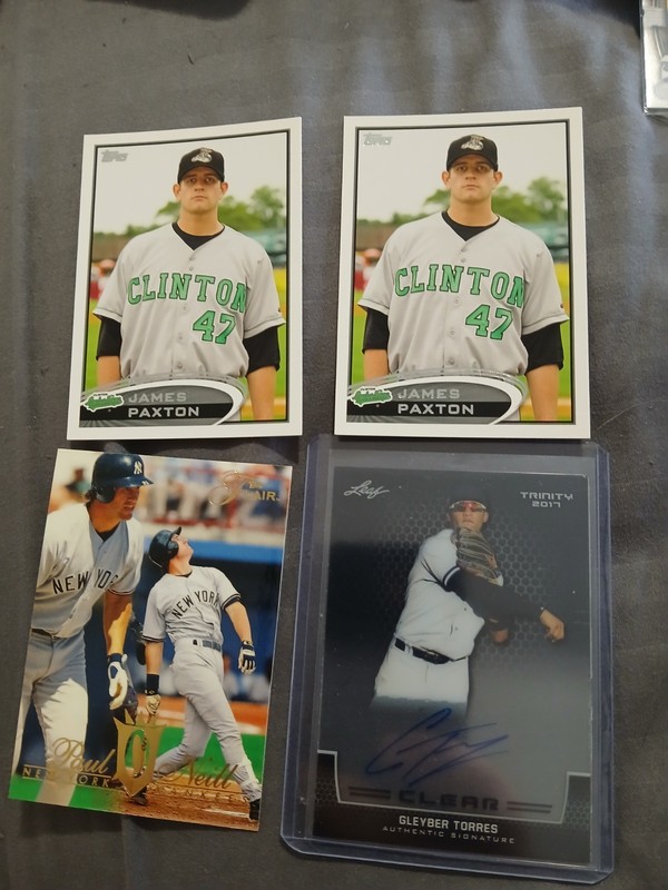 2017 Leaf Trinity Clear Gray Gleyber Torres Auto (2) James Paxton Rcs O'Neill