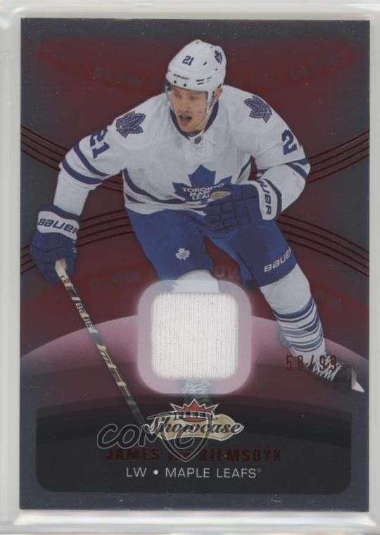 2015 Upper Deck Fleer Showcase Materials Red Glow 58/99 James van Riemsdyk 0o9