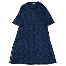 Womens Blue Knit Short Sleeve Nightgown Night Gown Small