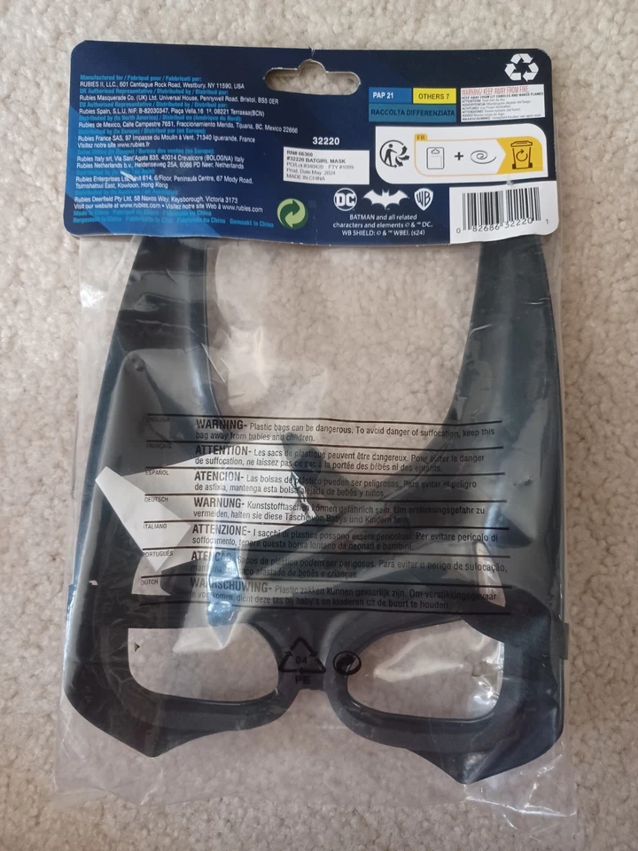 Máscara de Olho Rubies Adulto Batgirl DC Comics #32220 - Imagem 2 de 2