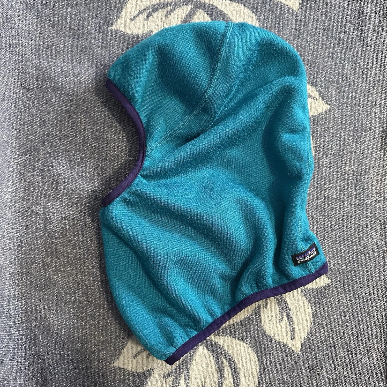 Vintage 90s Patagonia Teal Capilene Fleece Made In USA Balaclava Ski Mask 47710