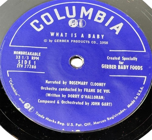Gerber Rosemary Clooney What Is A Baby 33 rpm Record with Sleeve 1958 Canada - Picture 7 of 9