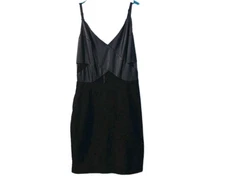 Guess Womens Black Sleeveless Mini Bodycon Dress Size Small
