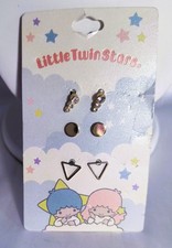 New W Tags Girls Little Twin Stars by Sanrio 3 Pairs Earrings for Pierced Ears