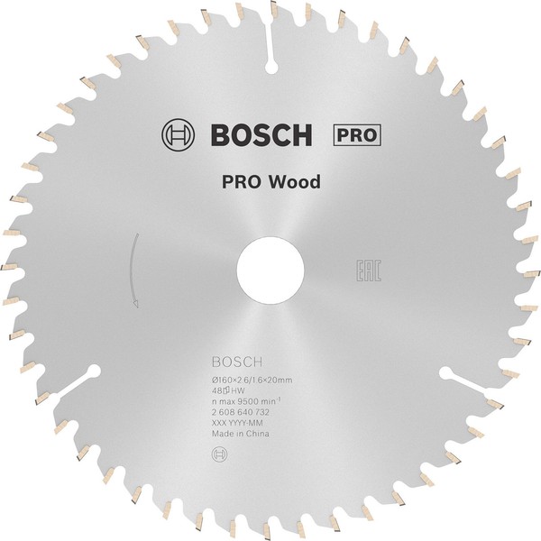 Bosch PRO Wood KreissäGeblatt 160 X 2,6 X 20 Mm - 2608640732-image