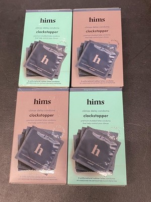 Lot of 4 Hims Clockstopper Climax Delay Condoms 8ct EXP 10/31/26