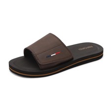 Mens Adjustable Slides Sandals Slip On Sandals Comfortable Athletic Anti-Slip...