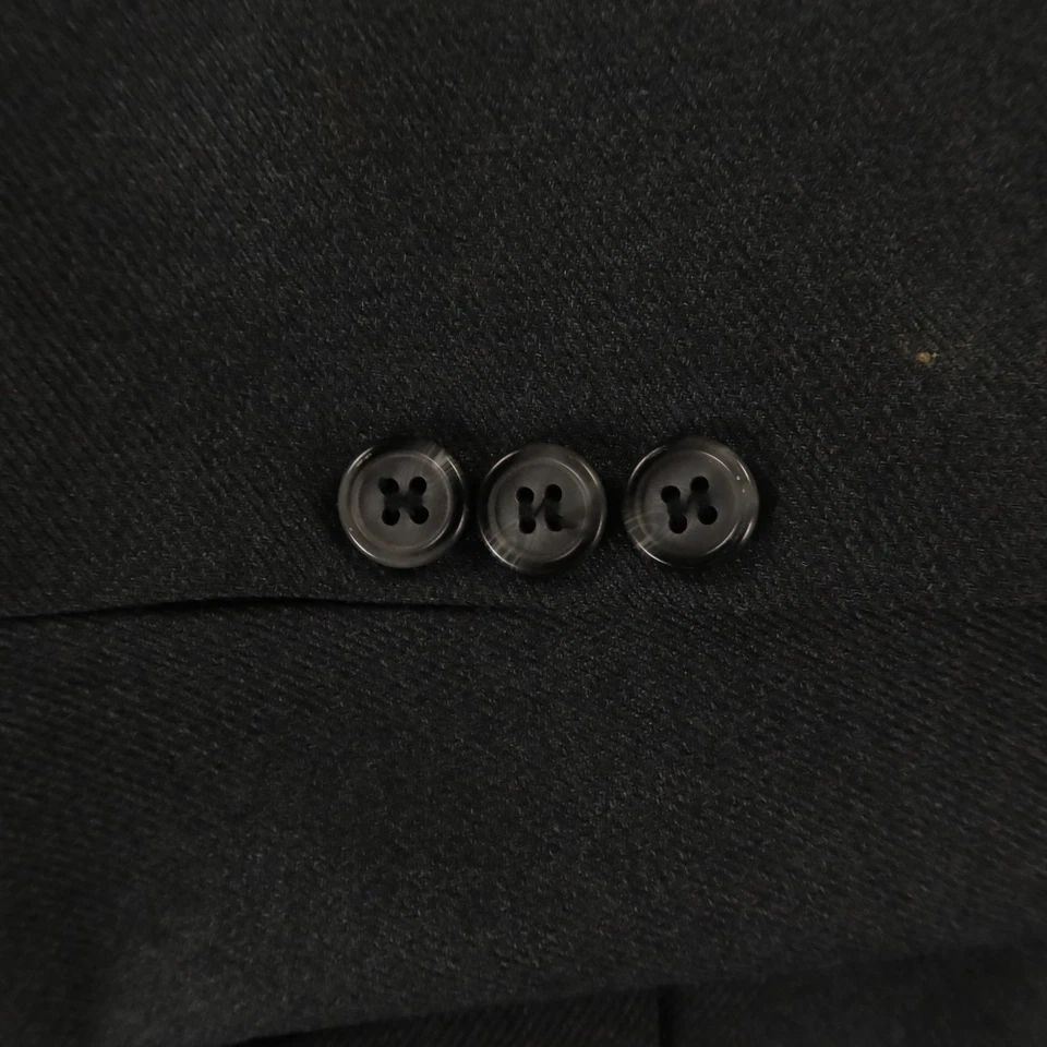 Chaqueta de sarga Serge de colección S 38L gris poliéster bolsillo blazer forrada 1/4 Foto 4 de 4