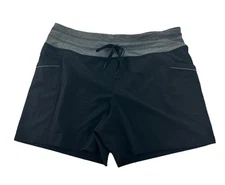 RBX Active Black/ Gray Lightweight Activewear Shorts 4" Inseam Womens Size L