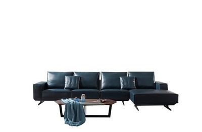 Leder Garnitur Sofa Couch Eck Wohn Zimmer Sitz Landschaft L Form Luxus Polster