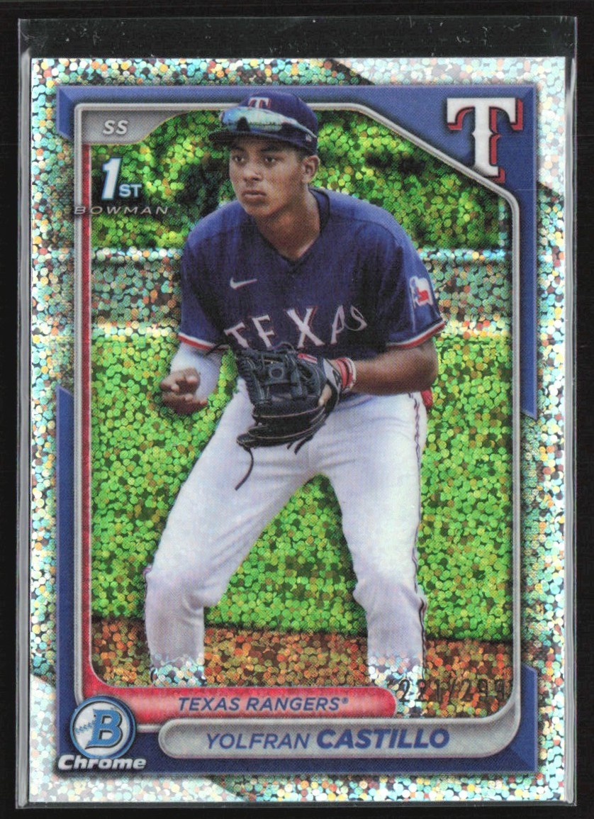 Yolfran Castillo 2024 Bowman Chrome Speckle Refractor /299 #BCP-159 Texas