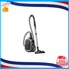 Bagless Corded HEPA Filter Mult Surface in Gray Canister Vacuum Auto cord rewind