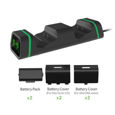 DOBE Xbox Controller Charging Station Dual Dock 2 Battery Pack Series X S