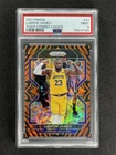 2021-22 Panini Prizm LeBron James #91 Tiger Stripe Choice Case Hit SSP PSA 9