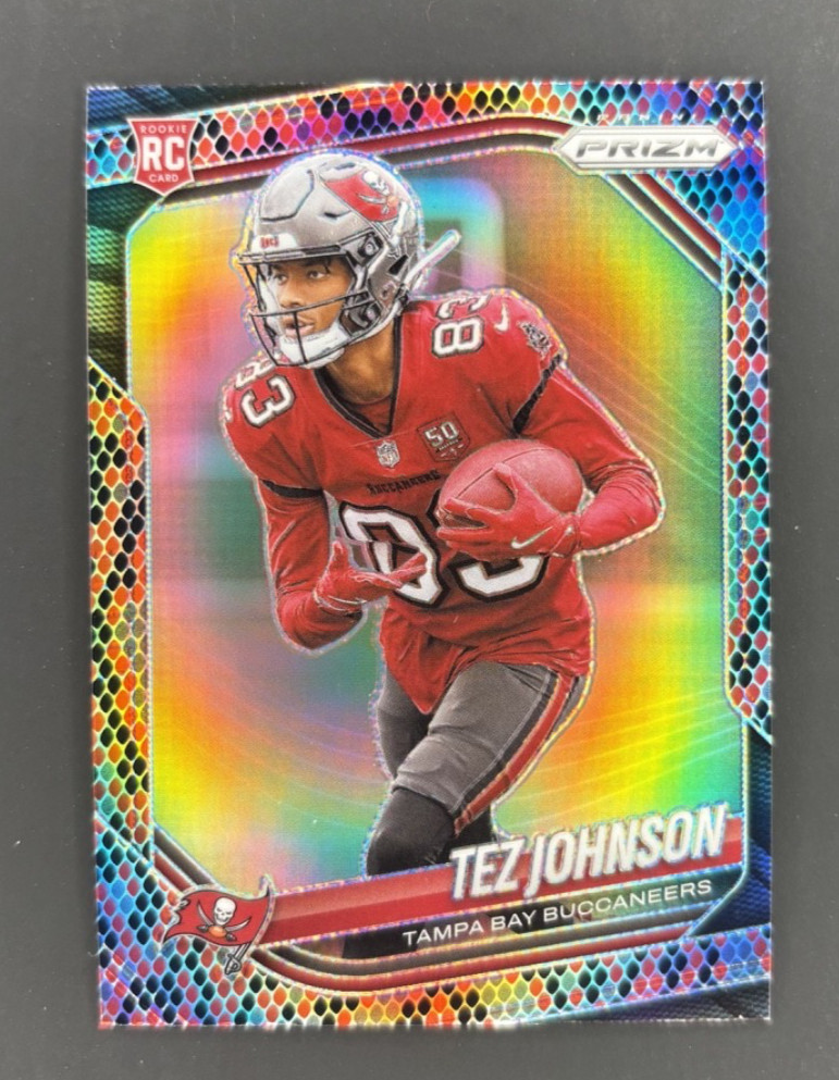 2025 Panini Prizm Tez Johnson Rookie Snakeskin SSP #381 (RC) - Case Hit BUCS