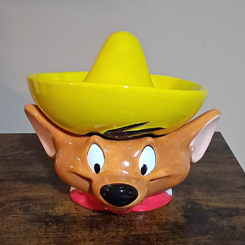 Warner Bros. Studio Store Looney Tunes Speedy Gonzales Ceramic Salsa Bowl 1999