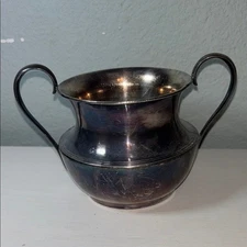Vintage MIDDLETOWN PLATE CO. 57 Silver Sugar Bowl with Handles NO LID