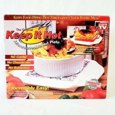 Keep it Hot Hot Plate   Warmhalteplatte ohne Strom | Mikrowellenfähig, wiederver