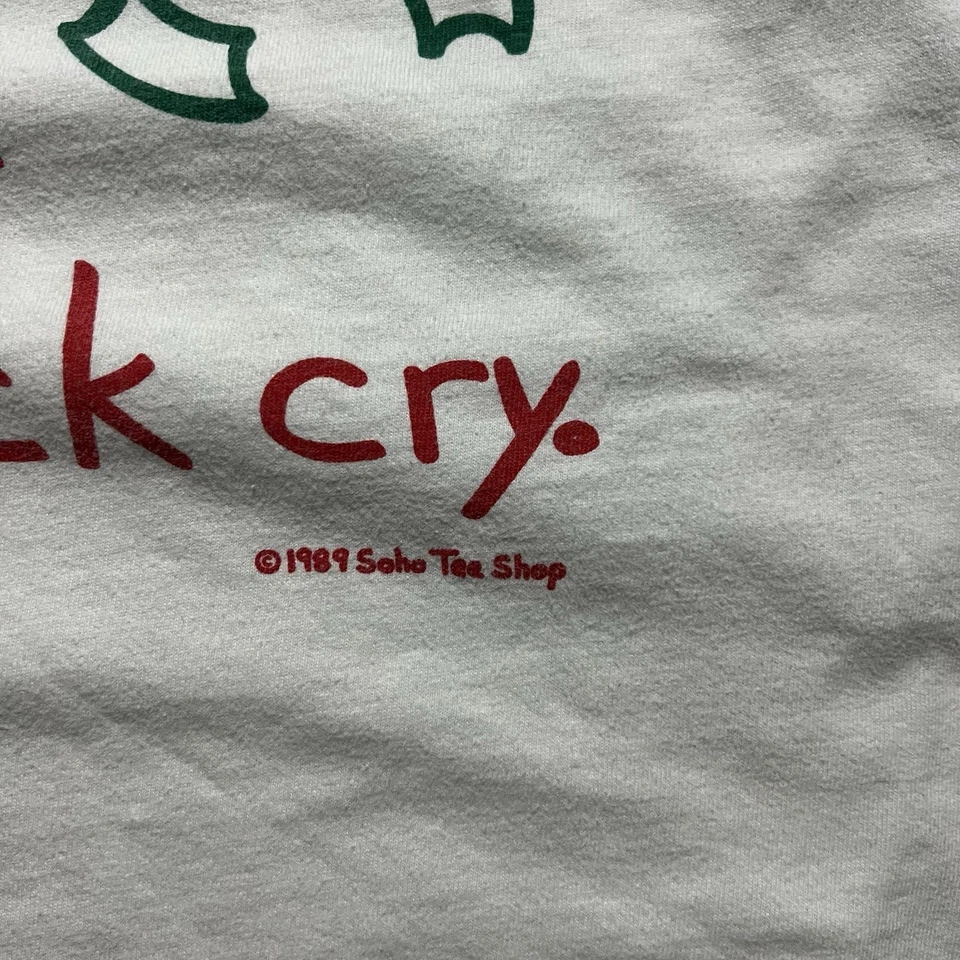 Vintage 80s See Dick Cry Funny T Shirt Mens Small Single Stitch Made in USA Art - Image 3 of 4