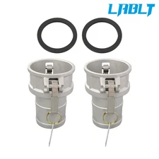 LABLT 2×Type C Aluminum Cam and Groove Hose Fitting 3" & Camlock Gasket Camlock