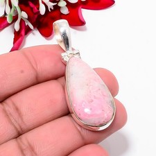 Pink Opal - Peru Gemstone 925 Sterling Silver Jewelry Pendant 1.95